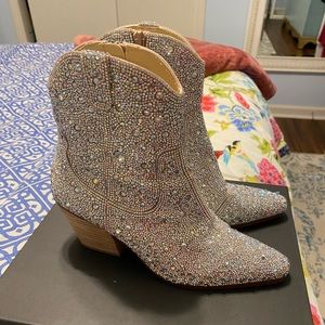 Betsey Johnson Diva Rhinestone Booties